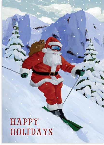 Skiing Santa