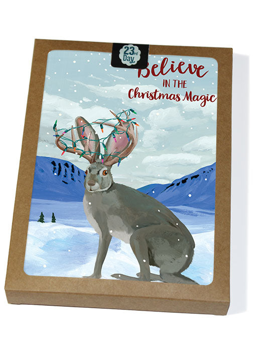 Merry Jackalope Boxed Cards