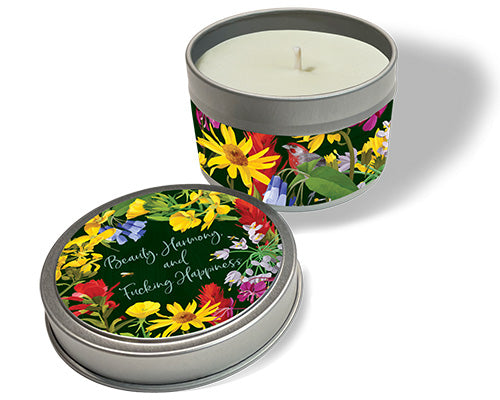 Fing Wildflowers Snarky Candle