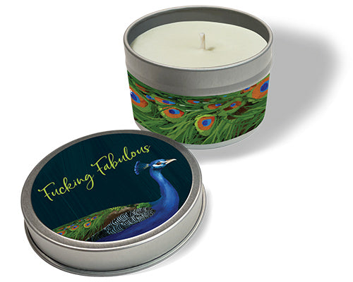 Peacock Snarky Candle