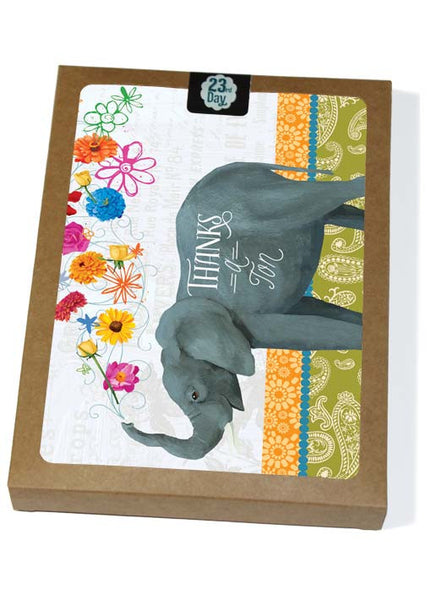 Elephant Thanks Boxed Cards