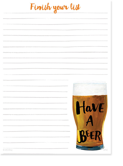 Beer Notepad