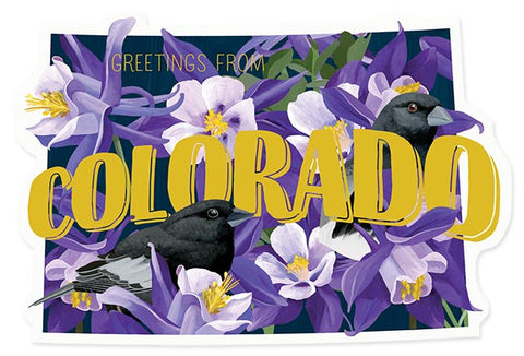 Colorado Die Cut Postcard
