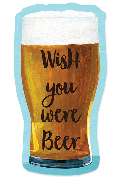 Beer Die Cut Postcard
