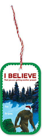 Sasquatch Holiday Gift Tag