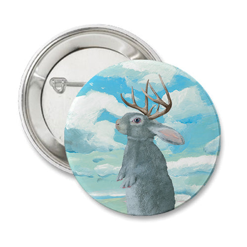 Jackalope Round Button