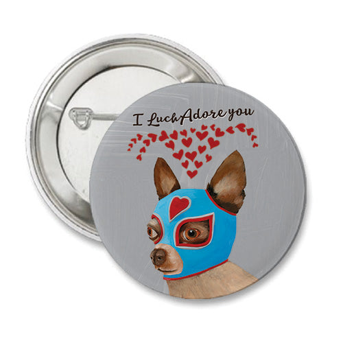 Luchadore Round Button