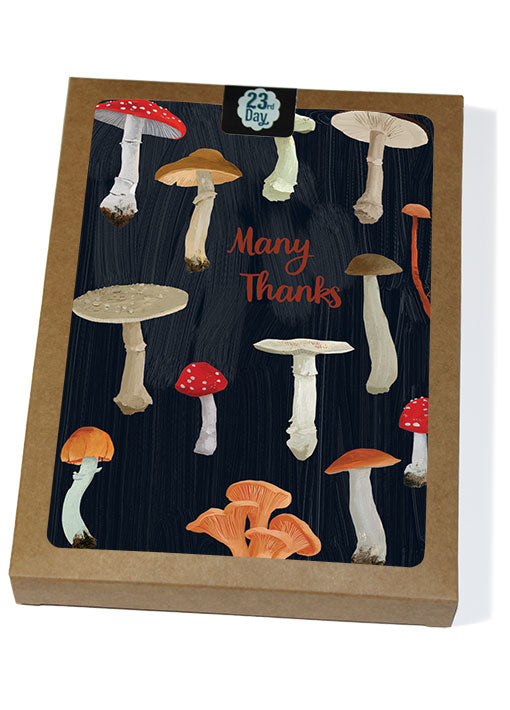 Mushroom Thank You Boxed Cards