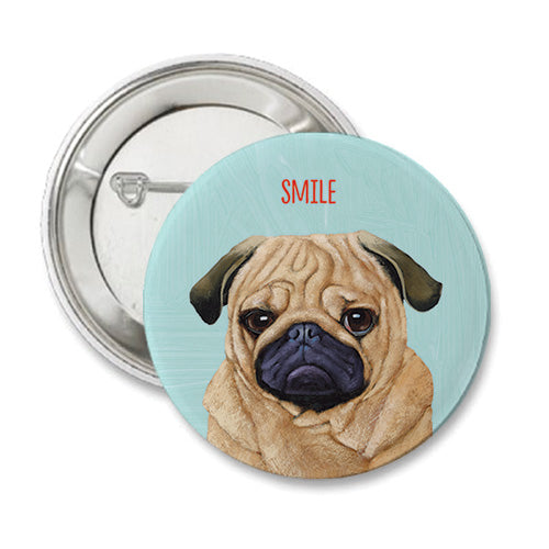 Pug Round Button