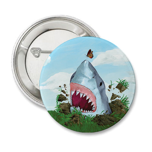 Land Shark Round Button